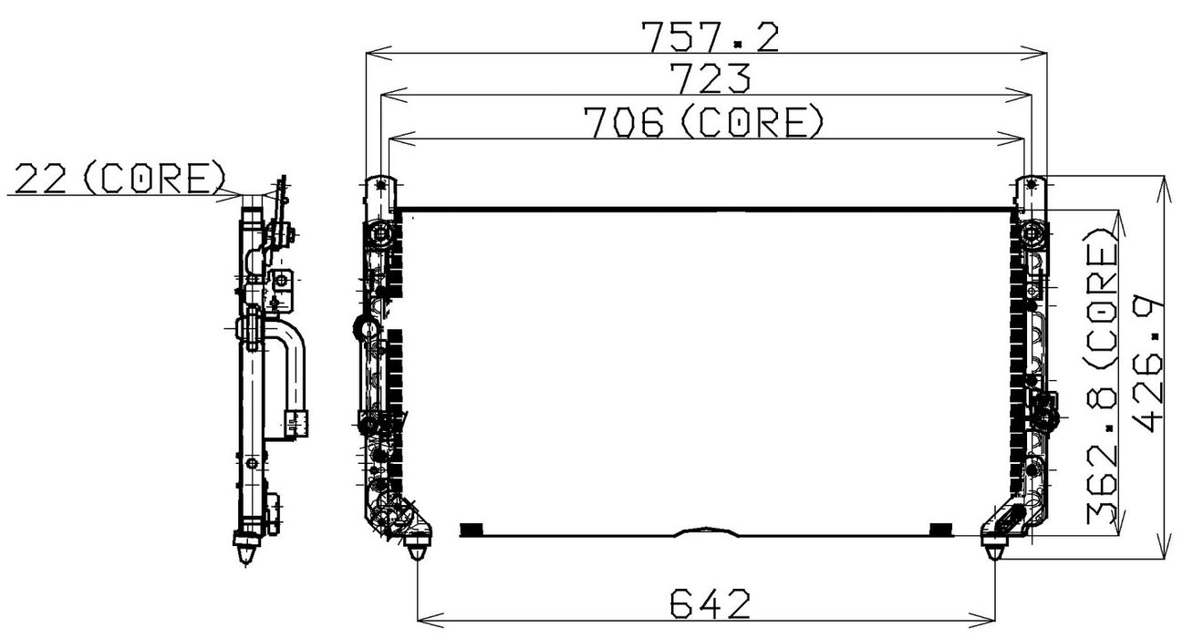 A/C Condenser Denso 477-0554