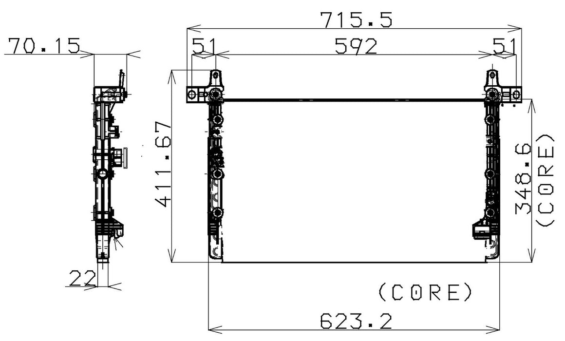 A/C Condenser Denso 477-0504